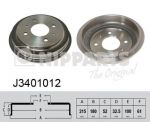 NIPParts J3401012 тормозной барабан на NISSAN MICRA I (K10)