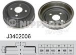 NIPParts J3402006 тормозной барабан на TOYOTA COROLLA Liftback (_E8_)