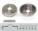 NIPParts J3402023 тормозной барабан на TOYOTA COROLLA (_E11_)