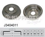 NIPParts J3404011 тормозной барабан на HONDA CR-V I (RD)