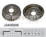 NIPParts J3405006 тормозной барабан на MITSUBISHI L 300 фургон (P0_W, P1_W, P0_V, P1_V, P_2V, P2_W)