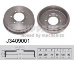 NIPParts J3409001 тормозной барабан на ISUZU CAMPO (KB)