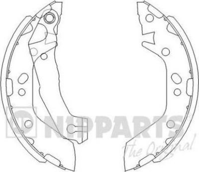 NIPPARTS Колодки торм.бар.HYUNDAI ACCENT 1.3-1.6 00-05 (5830525A00, J3500516)