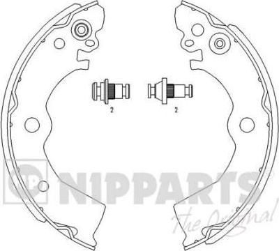 NIPPARTS Колодки торм.бар.NISSAN ALMERA/SUNNY 1.4-2.0D 90-00 (361867J, J3501042)