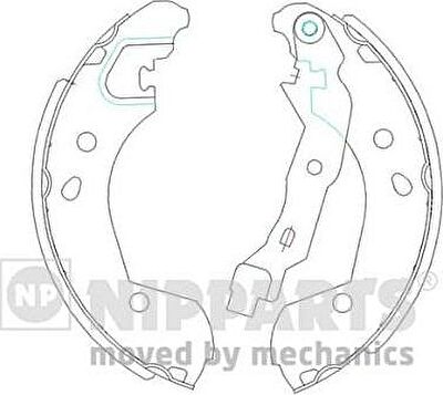 NIPPARTS Колодки торм.бар.NISSAN MICRA 03-/NOTE 06-/RENAULT CLIO 05-/MODUS 04- (44060AX625, J3501055)