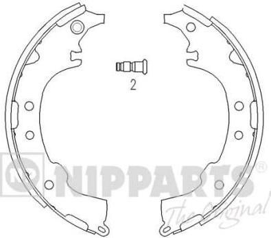 NIPParts J3502068 комплект тормозных колодок на TOYOTA PICNIC (_XM10)
