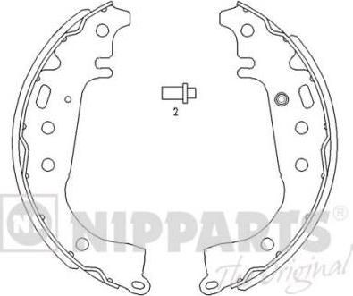 NIPPARTS Колодки ст.торм.TOYOTA YARIS 1.0-1.4 99- (Японская сборка) (362401, J3502071)