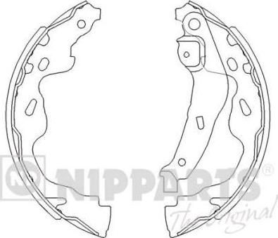 NIPParts J3502082 комплект тормозных колодок на TOYOTA AYGO (PAB4_, KGB4_)