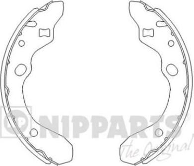 NIPPARTS Колодки тормозные зад. MAZDA 323 IV/V 1,3-2,0L 89-04 (барабанные) (BCYD2638Z, J3503036)