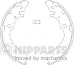 NIPParts J3504020 комплект тормозных колодок на HONDA CIVIC VII седан (ES)