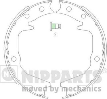 NIPPARTS Колодки ст.тормоза MITSUBISHI LANCER 01>/OUTLANDER 03>/GALANT 96>03 (MB950212, J3505039)