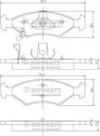 NIPParts J3600301 комплект тормозных колодок, дисковый тормоз на KIA SEPHIA седан (FA)