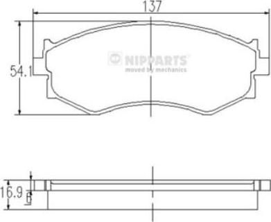 NIPPARTS Колодки тормозные HYUNDAI ELANTRA/MATRIX/SONATA передние (572339, J3601042)