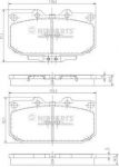 NIPParts J3601047 комплект тормозных колодок, дисковый тормоз на NISSAN 300 ZX (Z32)