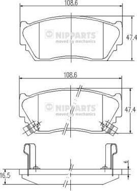 NIPPARTS Колодки диск. перед. NISSAN Sunny III (N14) 90-95 4106050Y94 (4106050Y94, J3601048)