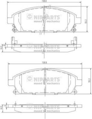 NIPPARTS Колодки диск. Infinity Q45/QX4, Pathfinder 410601W388 (D1060-8H785, J3601071)