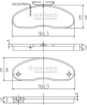 NIPParts J3601081 комплект тормозных колодок, дисковый тормоз на RENAULT MASTER I фургон (T__)