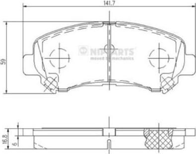 NIPPARTS Колодки тормозные передние Nissan Qashqai X-Trail 07- Renault Koleos 08- (D1060JD00A, J3601096)