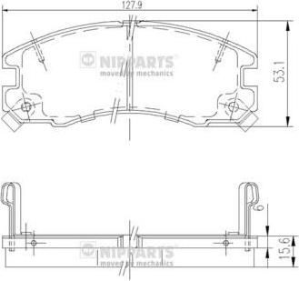 NIPParts J3602049 комплект тормозных колодок, дисковый тормоз на TOYOTA CAMRY Station Wagon (_V2_)