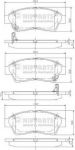 NIPPARTS Колодки тормозные передние COROLLA 92>01 CARINA E 92>96 RAV 4 94>95 (04491-12650, J3602064)