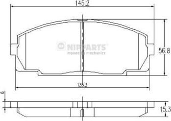 NIPPARTS Колодки тормозные TOYOTA HIACE 2.0-2.7 84- передние (04465-26320, J3602076)