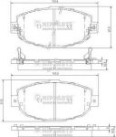 NIPParts J3602087 комплект тормозных колодок, дисковый тормоз на LEXUS IS I (JCE1_, GXE1_)