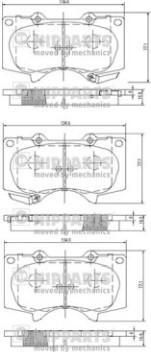 NIPPARTS Колодки тормозные TOYOTA LC 120 4.0/3.0D/MITSUBISHI PAJERO 06> передние (0446535290, J3602109)