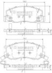 NIPPARTS Колодки тормозные перед. TOYOTA Previa 2,4L 90-00 (с датчиком) (04465-28340, J3602114)
