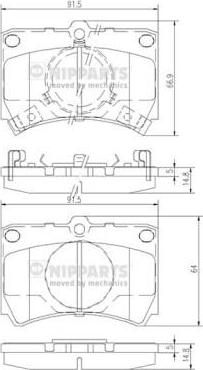 NIPPARTS Колодки тормозные перед. MAZDA 323 III 1,1-1,7D 85-93 (B095-33-28Z, J3603026)