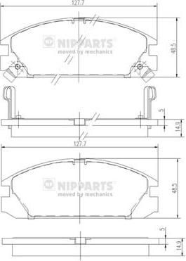 NIPParts J3604018 комплект тормозных колодок, дисковый тормоз на ACURA INTEGRA купе