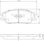 NIPPARTS Колодки тормозные перед. HONDA Accord II 1,8L 83-87 (45022-SA6-N50, J3604020)