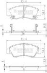 NIPPARTS Колодки тормозные HONDA CIVIC 1.3-1.6 91-01/JAZZ 1.2/1.4 02- передние (572324, J3604034)