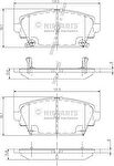 NIPPARTS Колодки тормозные HONDA ACCORD 1.8/2.0 99>03 передние (572428, J3604047)