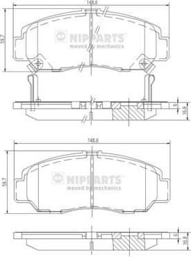 NIPPARTS Колодки торм. HONDA ACCORD 2.0/2.4 03- пер. (45022SZ3A00, J3604051)