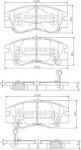 NIPPARTS Колодки тормозные перед. MITSUBISHI Pajero I/L300 1,6-2,6L 88-> (MB500812, J3605027)