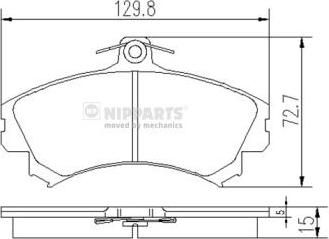 NIPPARTS Колодки тормозные передние VOLVO S40 MITSUBISHI CARISMA 98>05 COLT 08> (3345670, J3605036)