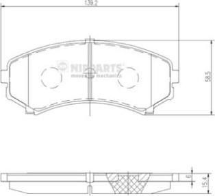 NIPPARTS Колодки тормозные передние MITSUBISHI PAJERO III (4605A471, J3605039)