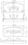 NIPParts J3606006 комплект тормозных колодок, дисковый тормоз на DAIHATSU APPLAUSE II (A101)