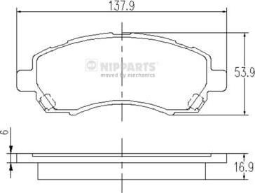 NIPPARTS Колодки диск. Legacy, Impreza 26296AA121 (GDB3205, J3607012)