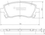 NIPPARTS Колодки тормозные SUBARU FORESTER 97>02/LEGACY 96>03/OUTBACK 00>03 передние (572423, J3607013)