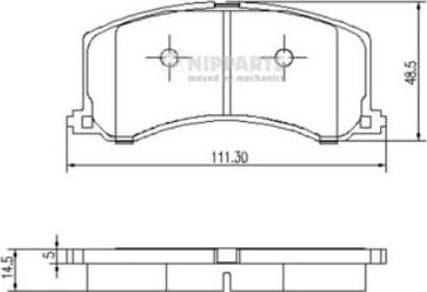 NIPPARTS Колодки тормозные SUZUKI BALENO 95-02 передние (55800-62G60, J3608016)