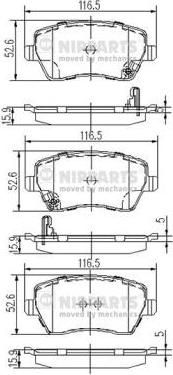 NIPPARTS Колодки тормозные SUZUKI SWIFT 05-/OPEL AGILA 07- передние (55810-62J50, J3608026)