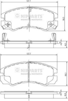 NIPPARTS Колодки торм. ISUZU TROOPER 91-00/00- пер. (8-97206-869-0, J3609009)