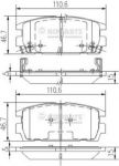 NIPPARTS Колодки торм. HYUNDAI TERRACAN 2.5TD 2.9CRDI 3.5 01- зад. (58302H1A00, J3610511)