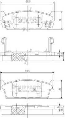 NIPPARTS Колодки торм. NISSAN 200 SX 88- зад. (44060-V6786, J3611024)