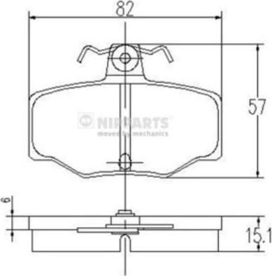 NIPPARTS Колодки тормозные задние NISSAN Primera P11 1996-2001 Almera 00-- (44060-3F085, J3611031)