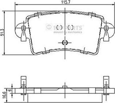 NIPPARTS Колодки тормозные зад. OPEL MOVANO// MASTER II/III // INTERSTAR 1,9-3,0L 07/98-> 1605982/4403467/93173182/09111467/7701206763/4406000QAE (573055, J3611046)