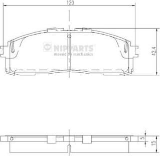 NIPPARTS Колодки тормозные зад. NISSAN Supra 2,8/3,0L 84-93 (0449214100, J3612006)