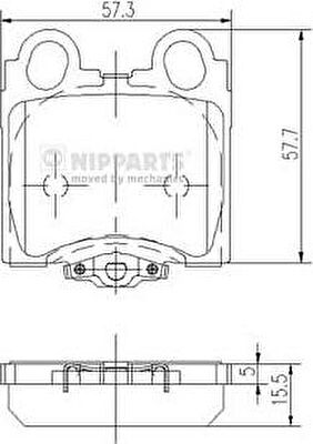 NIPPARTS Тормозные колодки задние LEXUS GS 97- IS 99- (04466-30161, J3612017)