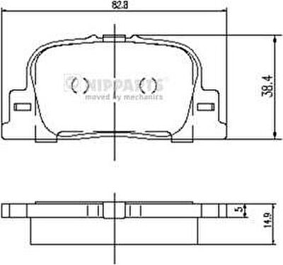 NIPPARTS Колодки тормозные TOYOTA CAMRY V20 2.2-3.0 96-01/V30 2.4-3.0 01- задние (0446632040, J3612032)
